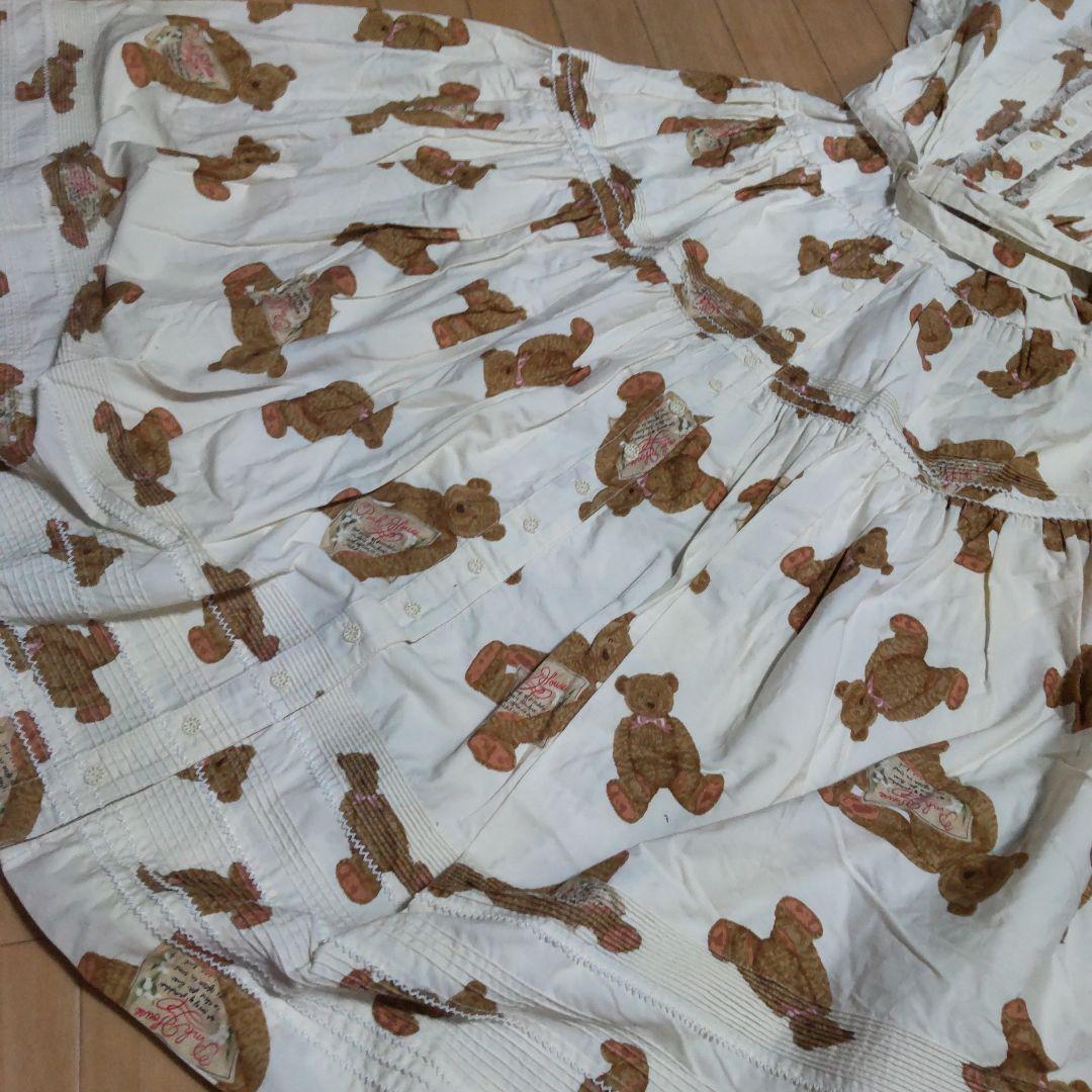 美品ピンクハウス　テディベアティアードワンピース