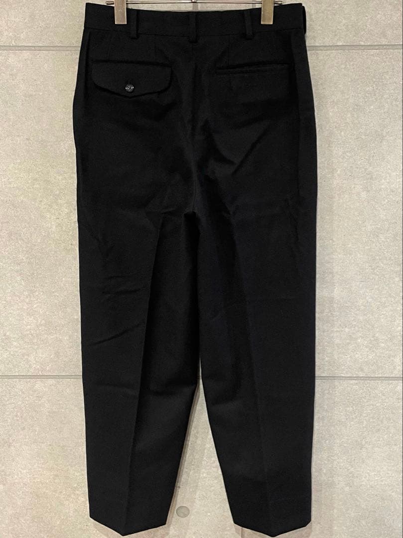 初期 コムデギャルソン オム 生地厚 ウール ツータック スラックス パンツ 黒