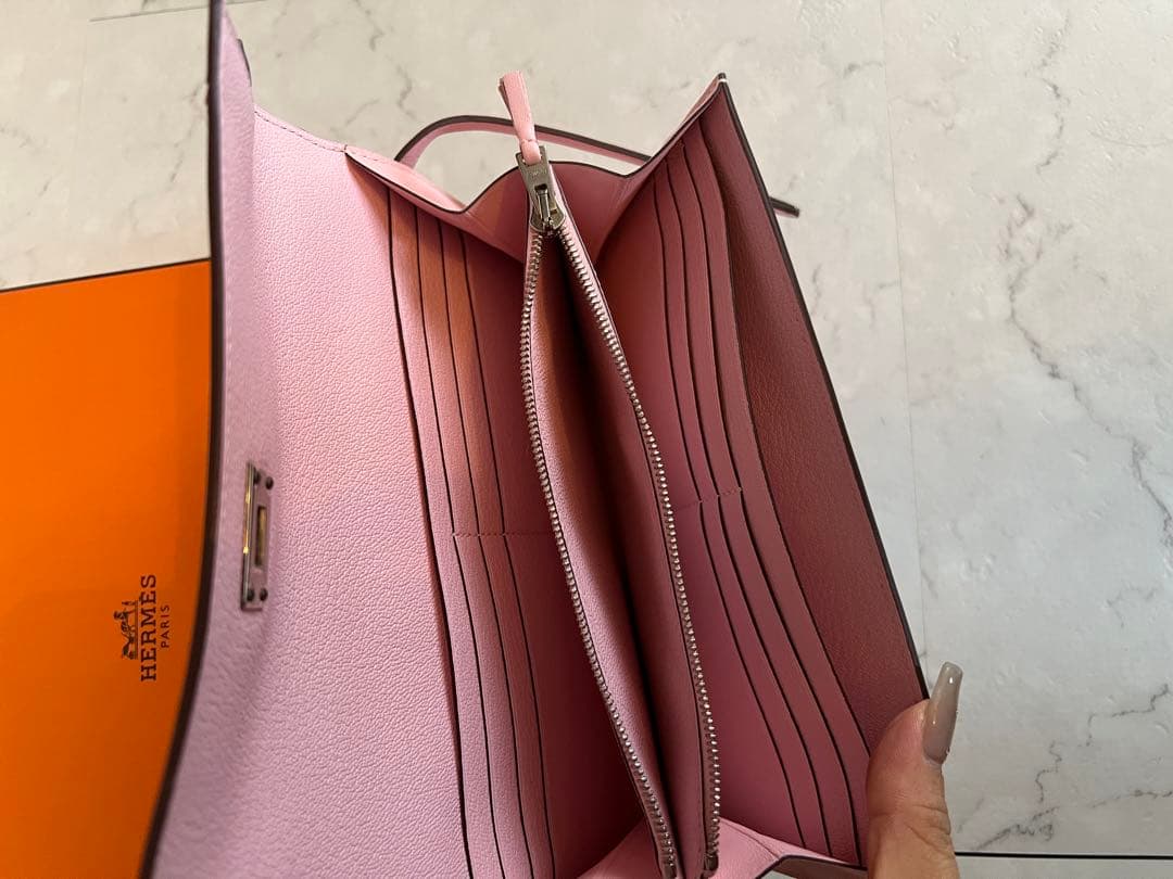 HERMES 【新品・未使用品】エルメス ケリーウォレット ギリーズローズサクラ