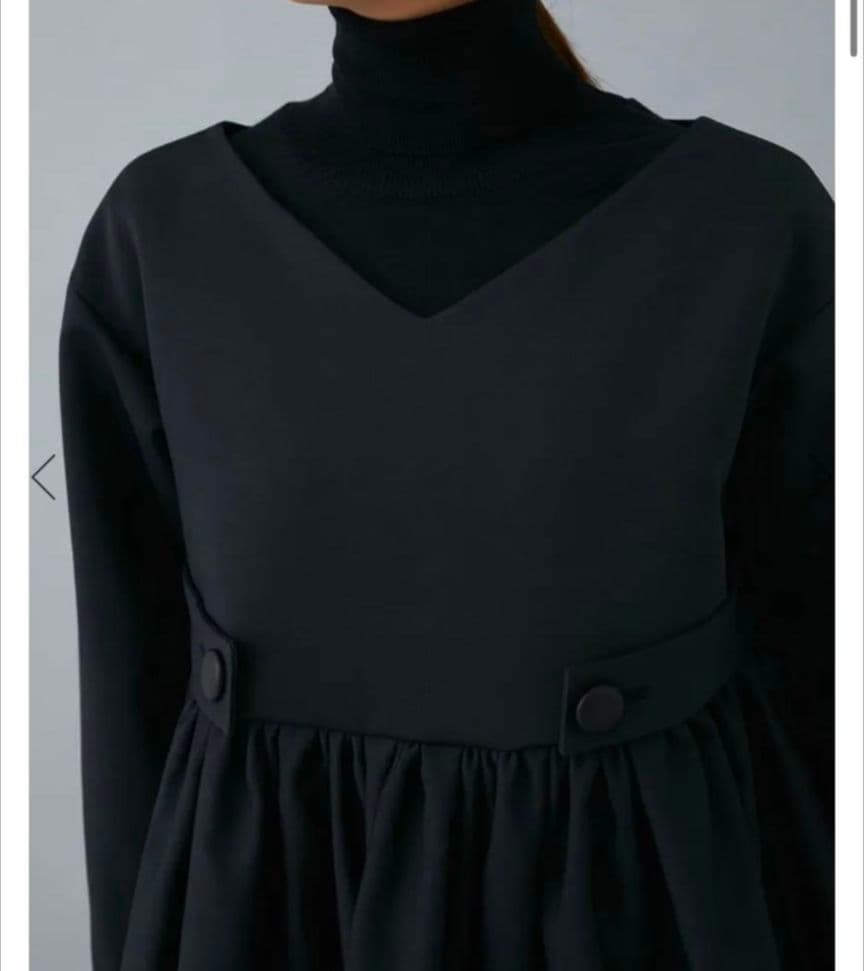 SEVEN TEN セブンテン ビッグカラーブラウス ブラック Sサイズ