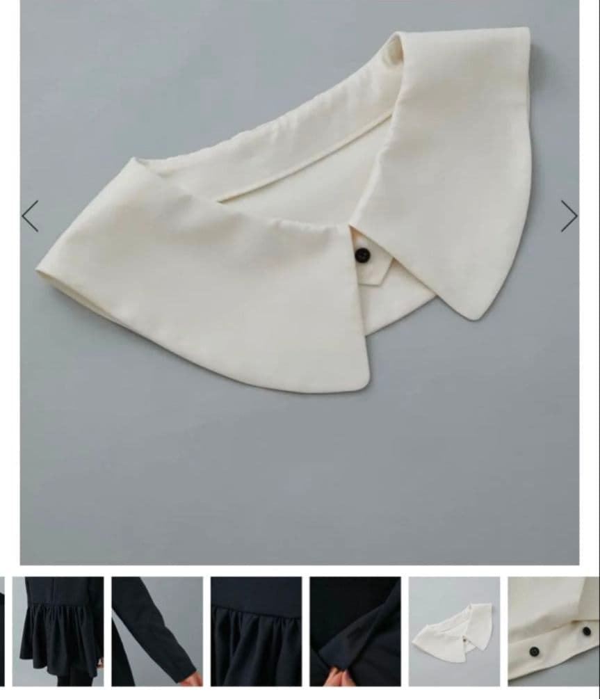 SEVEN TEN セブンテン ビッグカラーブラウス ブラック Sサイズ