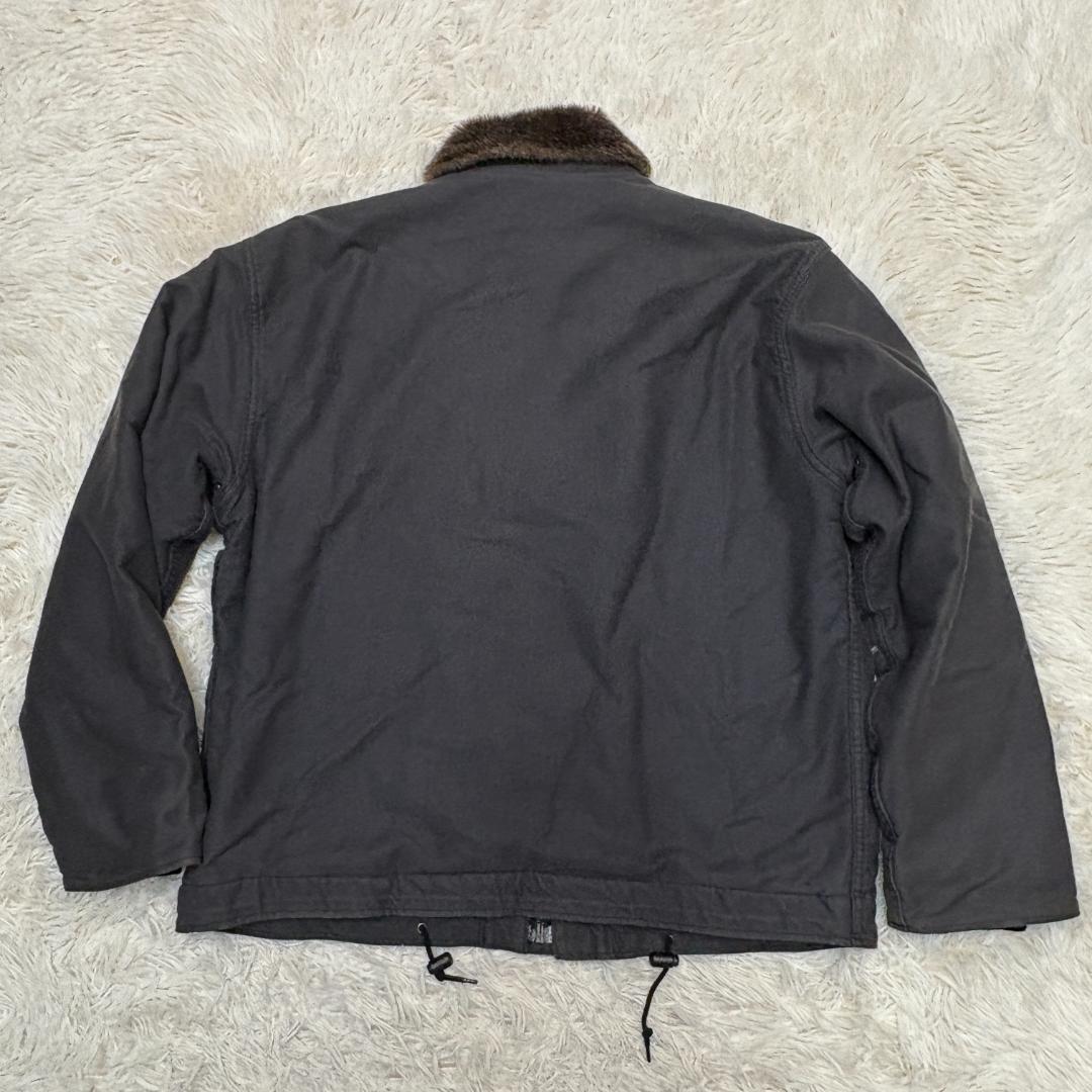 HOUSTON ヒューストン デッキジャケット　N1　黒　IDEALジップ　XL