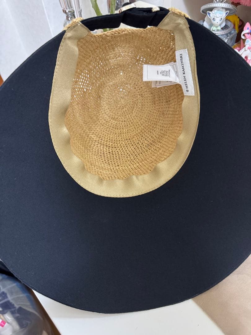 HELEN KAMINSKI ナチュラル/ブラック 麦わら帽子