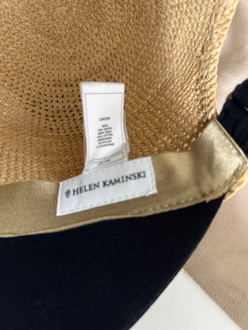 HELEN KAMINSKI ナチュラル/ブラック 麦わら帽子