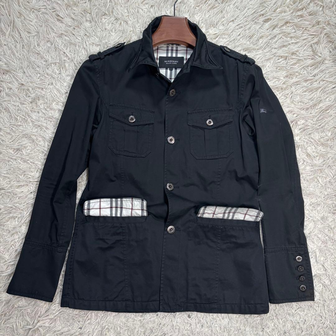 BURBERRY BLACK LABEL ミリタリージャケット　ノバチェック　L