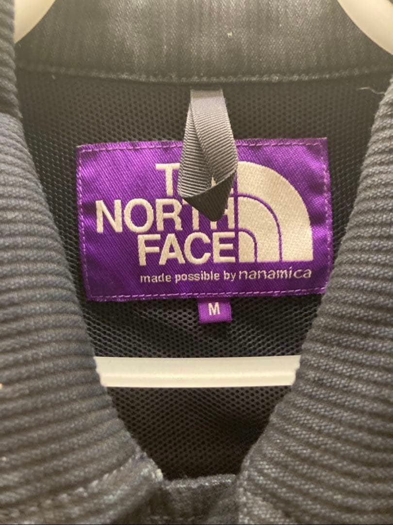 ノースフェイス パープル　ピケデニムカバーオール