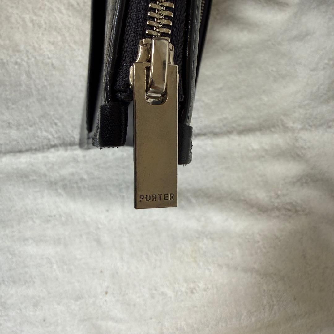 ✨PORTER✨クラーク ビジネスバッグ レザー ロゴ ネイビー