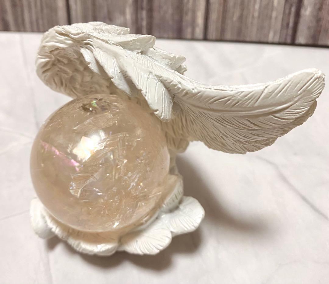 ピンククォーツ（ピンクアゼツライト）スフィア 台座付き