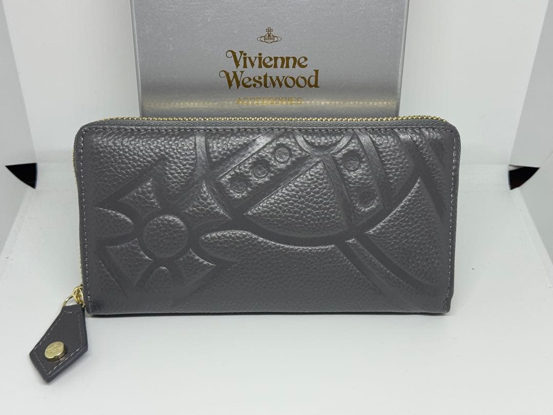【新品未使用】Vivienne Westwood グレー 長財布