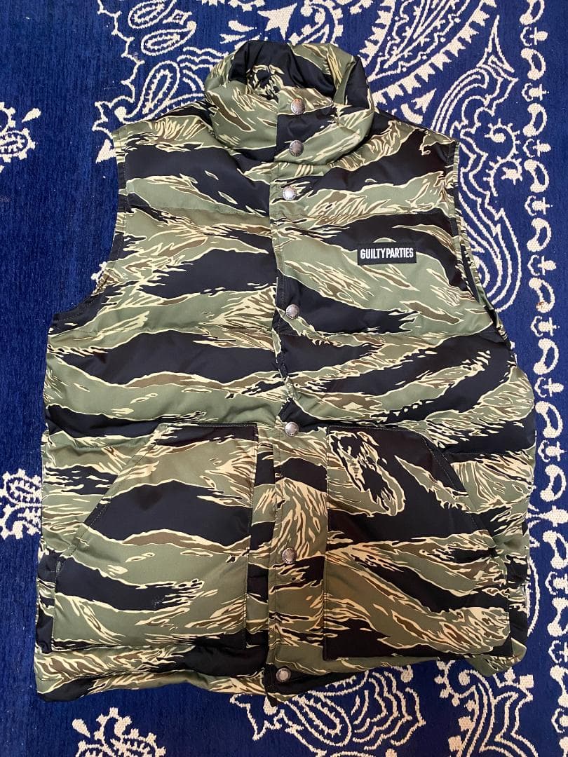WACKO MARIA ワコマリア ダウンベスト タイガーカモ 迷彩 M