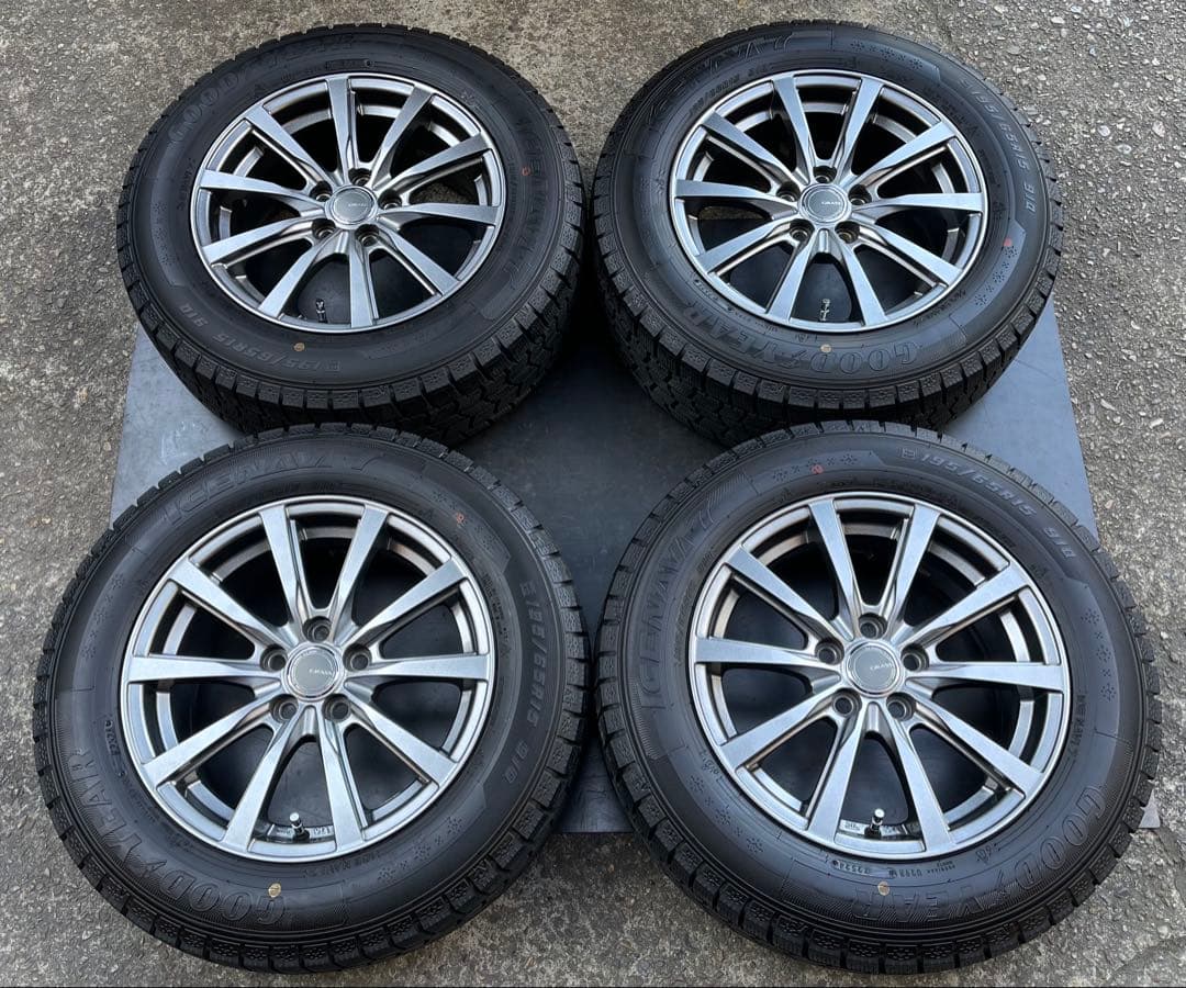 売り切り 美品 バリ溝 2024年製 プリウス スタッドレスタイヤ 4本セット