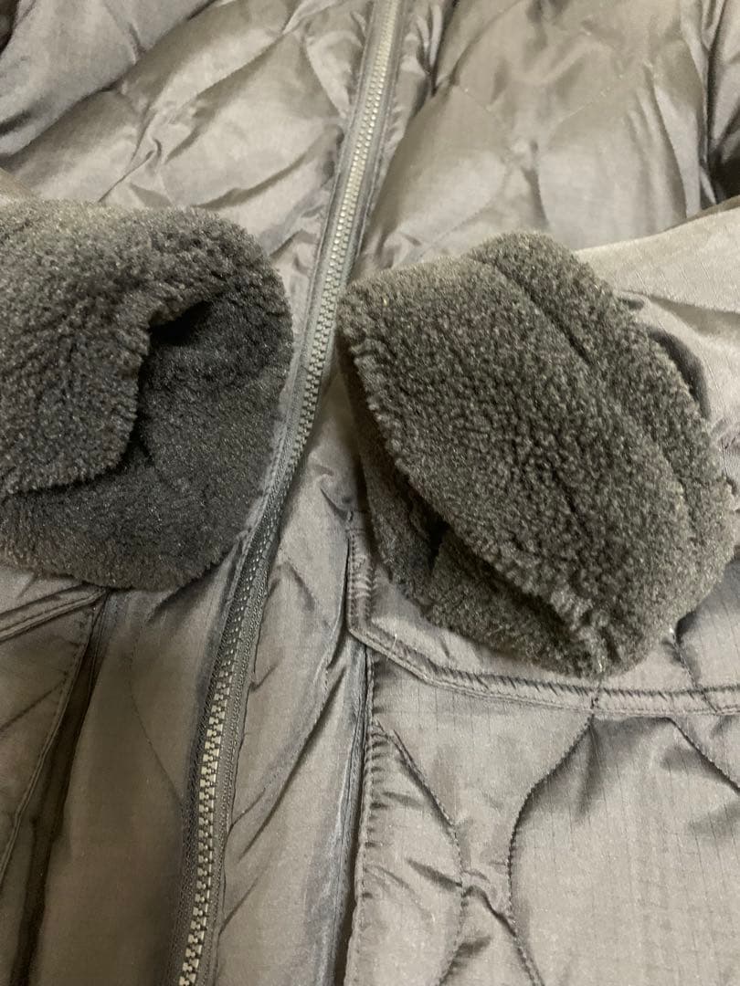 TAION タイオン　ミリタリー　リバーシブル　ダウンジャケット　ボア　ブラック