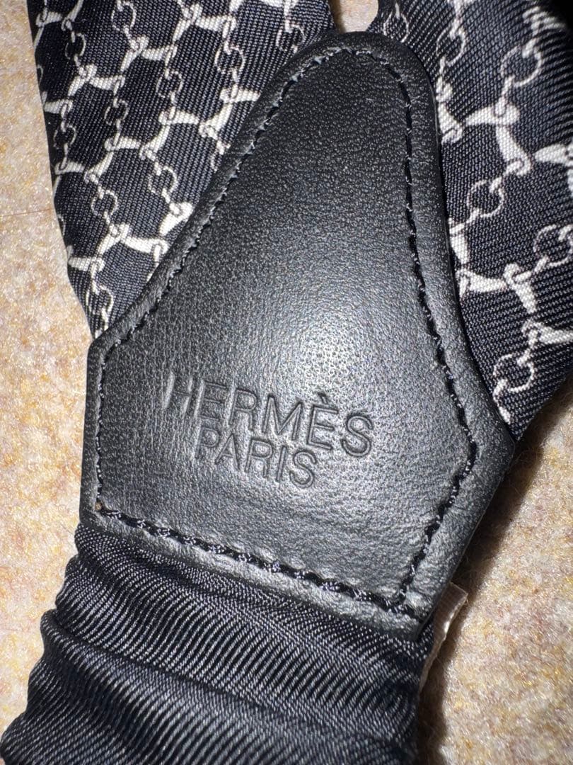 HERMES サスペンダー ブラック/ホワイト
