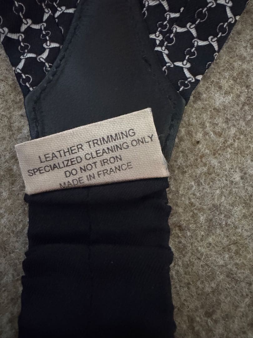 HERMES サスペンダー ブラック/ホワイト