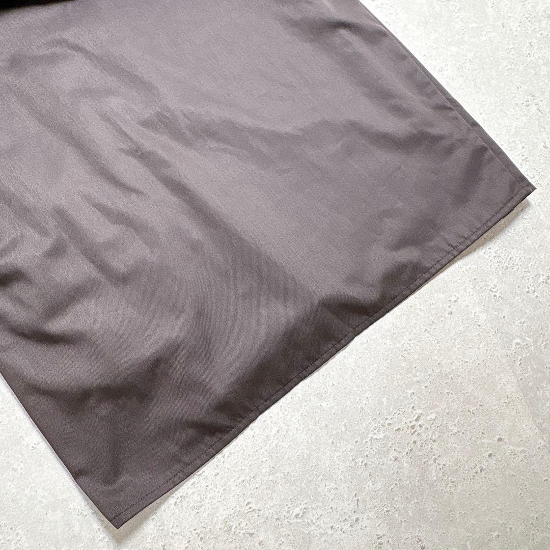 アニュアンス 洗える✨️ラップストレートシャツワンピース ダークブラウン