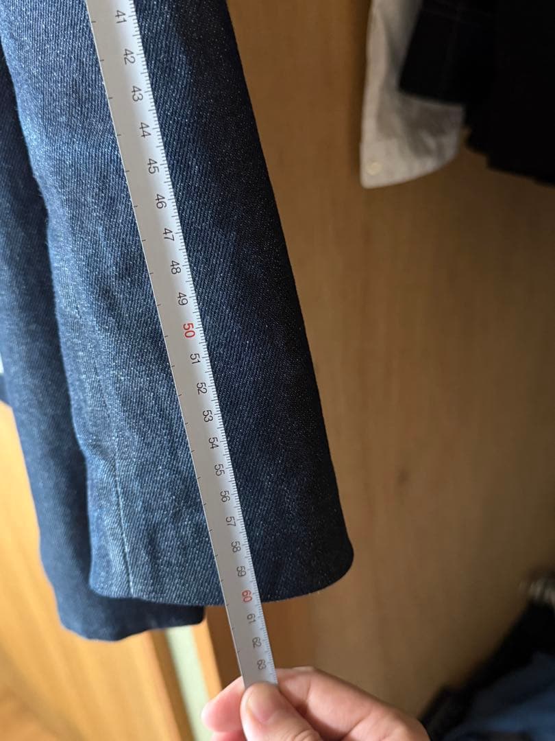 マルジェラ ノーカラージャケット デニム 46 M