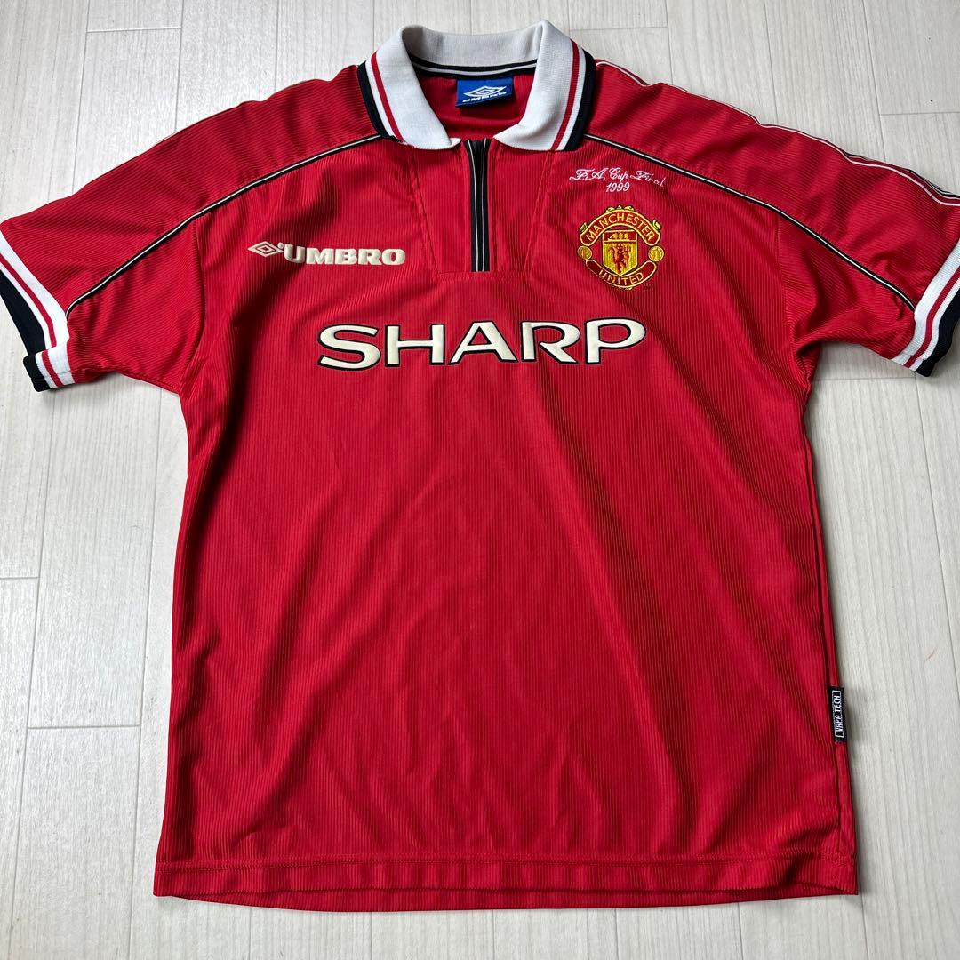 アンブロマンチェスターユナイテッドユニフォーム1999FAカップファイナル刺繍