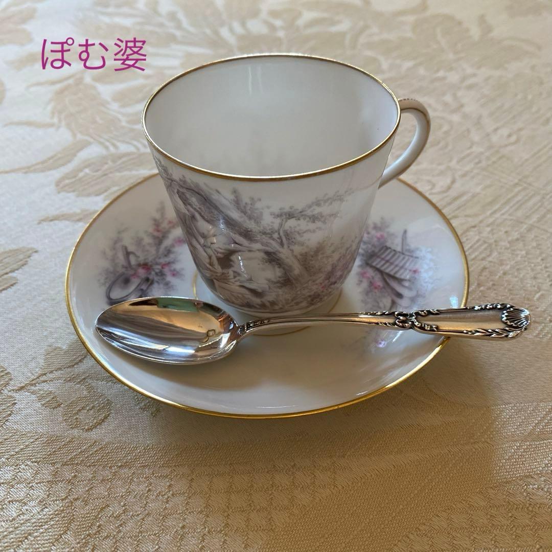 【フランス／ピュイフォルカ】純銀／コーヒースプーン「ポンパドール」