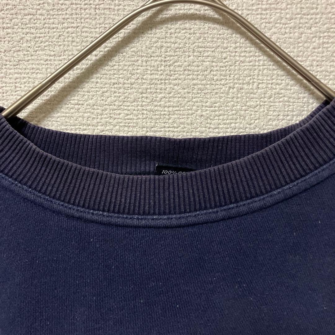 青赤タグ　STUSSY ネイビー クルーネック トレーナー　Ｍ