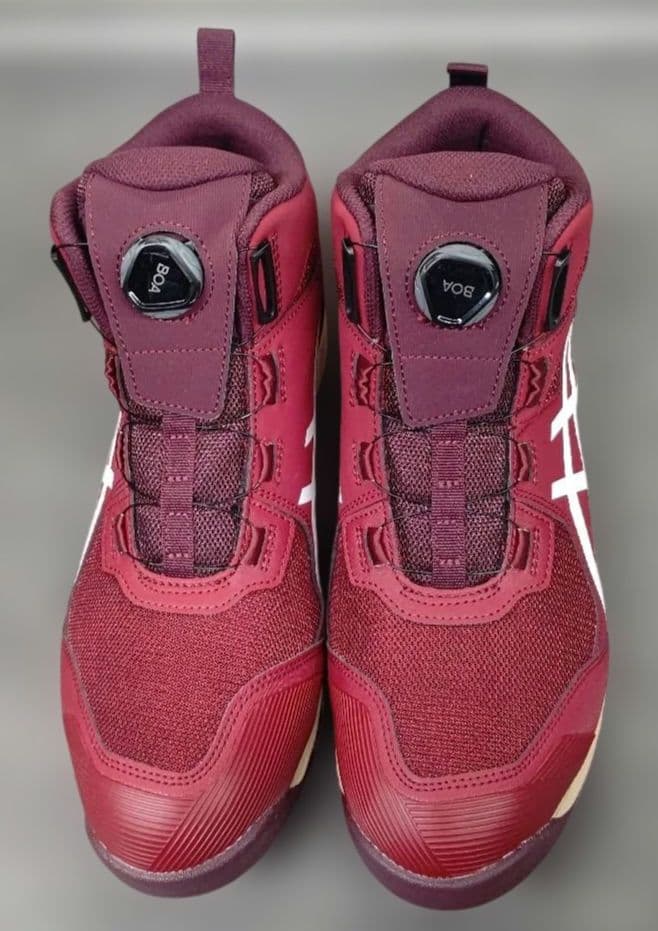 ASICS バーガンディ ハイカット安全靴