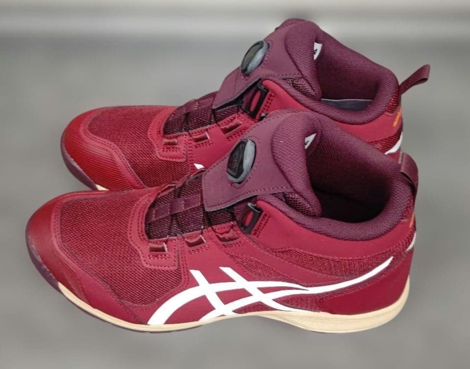 ASICS バーガンディ ハイカット安全靴