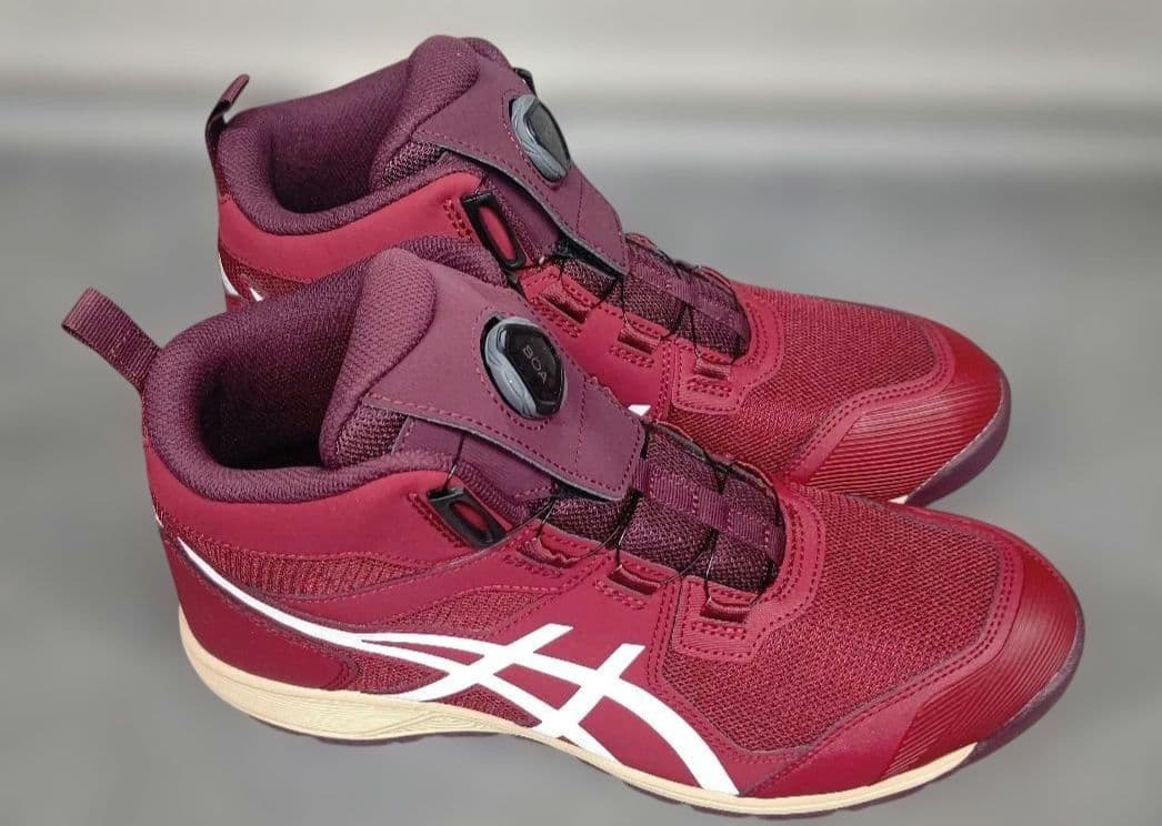 ASICS バーガンディ ハイカット安全靴