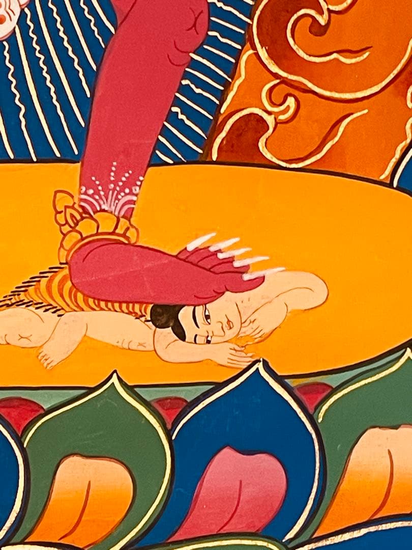 肉筆画 手描き仏画 ヴァジュラヨーギニー Vajrayogini ヨギニ タンカ