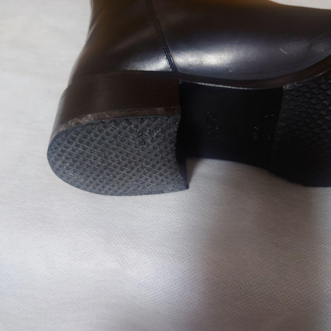 SARTORE 本革 ロングブーツ バックベルト ブラック 37 美品