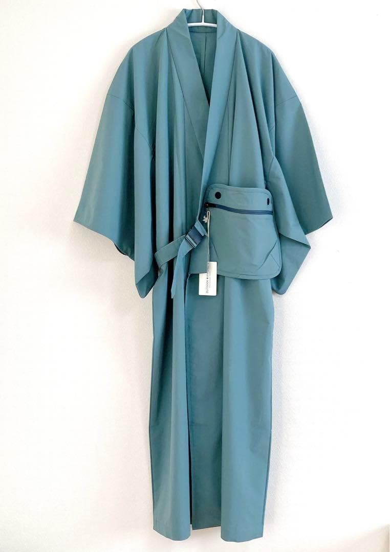 ぼ*ん様 スノーピーク　OUTDOOR KIMONO　着物　ポーチ　ブルー　M