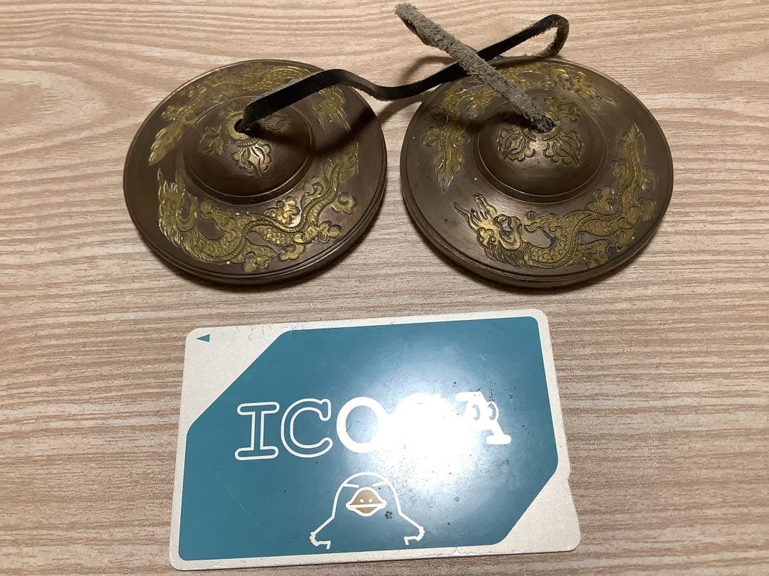 《 チベット密教　新品 》 最高級　ティンシャ　チベタンベル　ドラゴン　羯磨杵