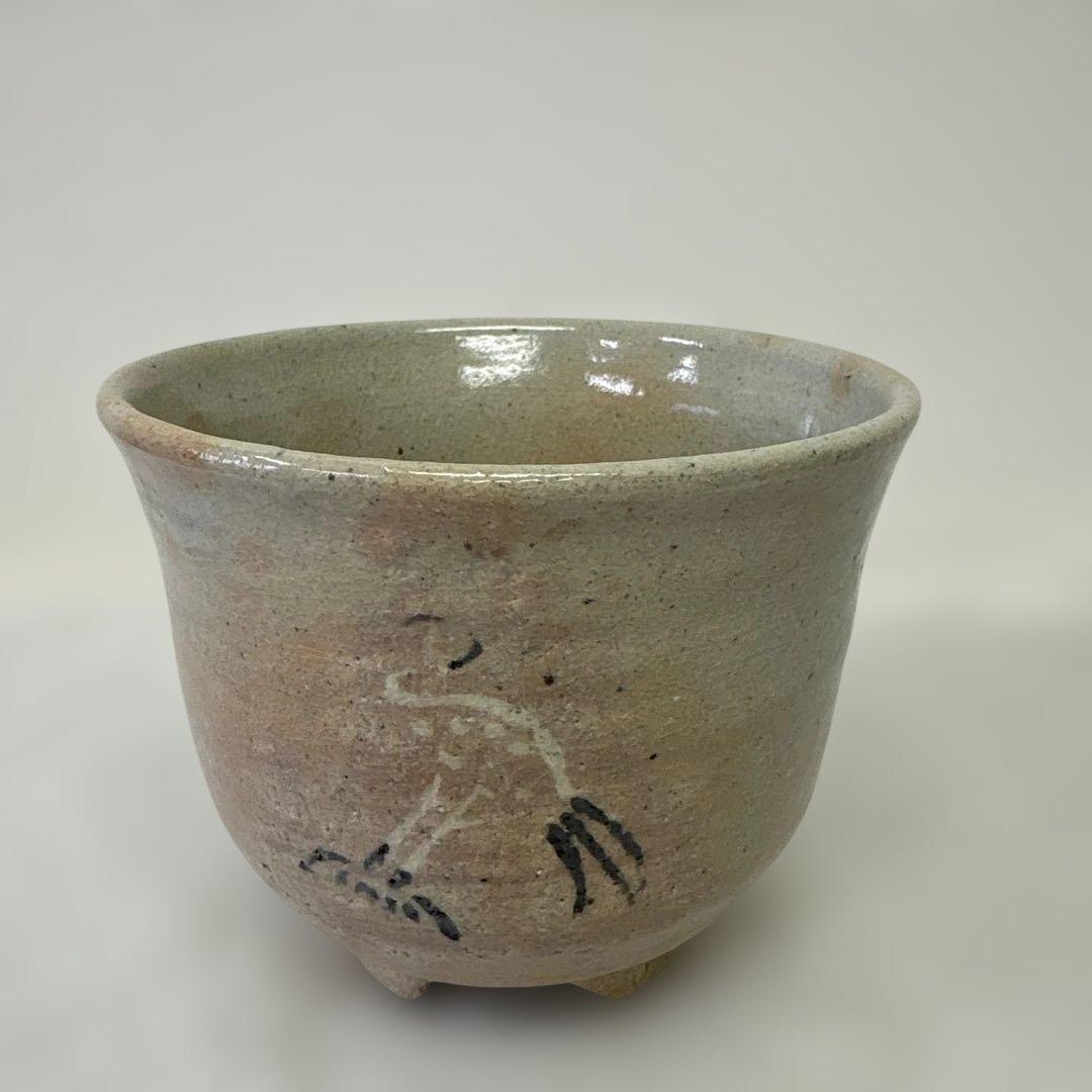 韓国人間国宝　李朝七代白山　金正玉作　嶺南窯　茶碗　共箱