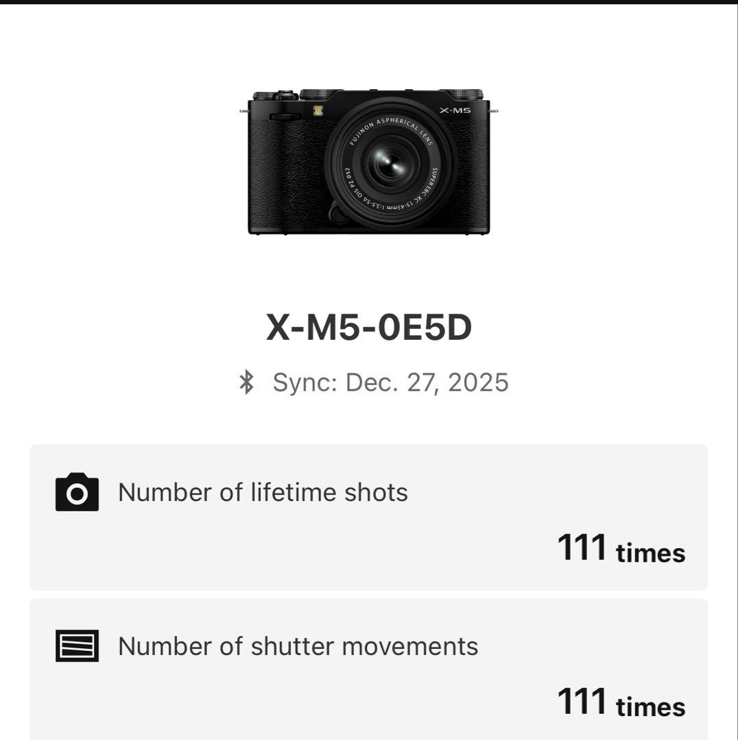 [ほぼ未使用] FUJIFILM X-M5 (ブラック)