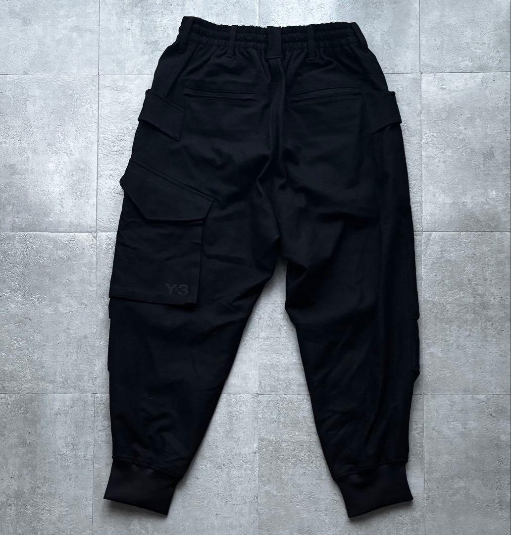 Y-3 ワイスリー ウール フランネル カーゴパンツ　ブラック　XSサイズ