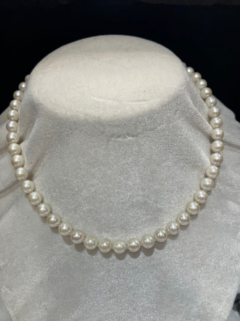 伊勢志摩英虞湾産あこや真珠　7-7.5 パールネックレス