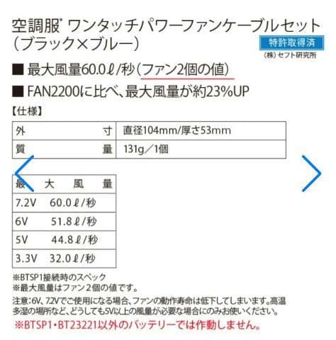 新品未使用　空調服 KU90470　大容量バッテリー・ファンセット