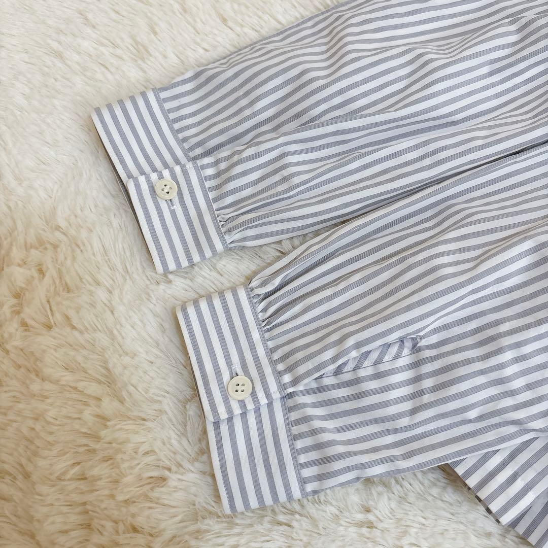 希少☆COMME des GARCONS ストライプ シャツ フリル 丸襟