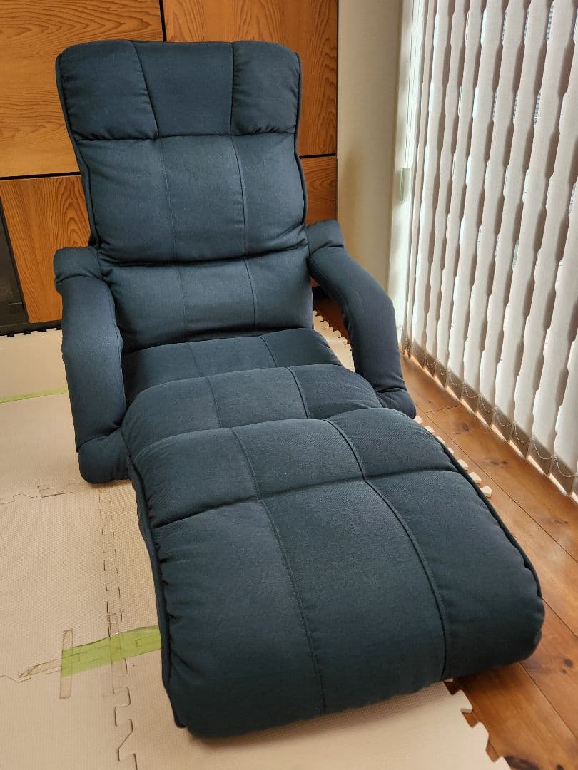 極リクライニング座椅子 ネイビー