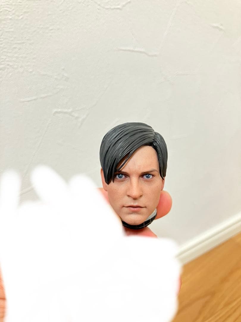 ホットトイズ　スパイダーマン　ブラックスーツ素顔ヘッド一式