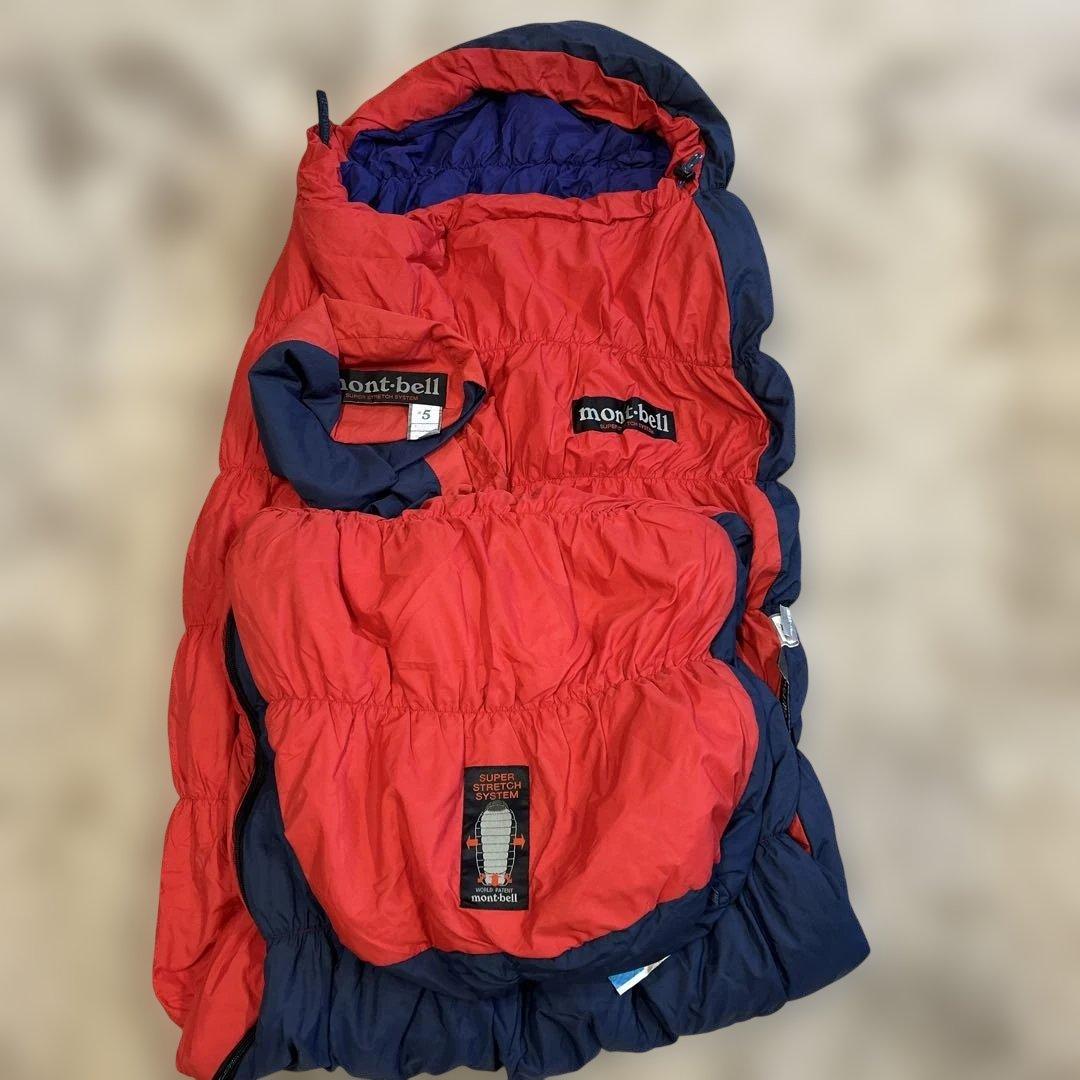 【美品】mont-bell モンベル burrow bag #5寝袋