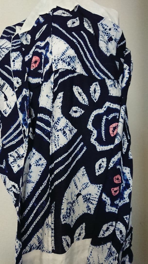 セミアンティーク浴衣セミアンティーク有松絞り浴衣薔薇柄 大正浪漫アンティーク着物