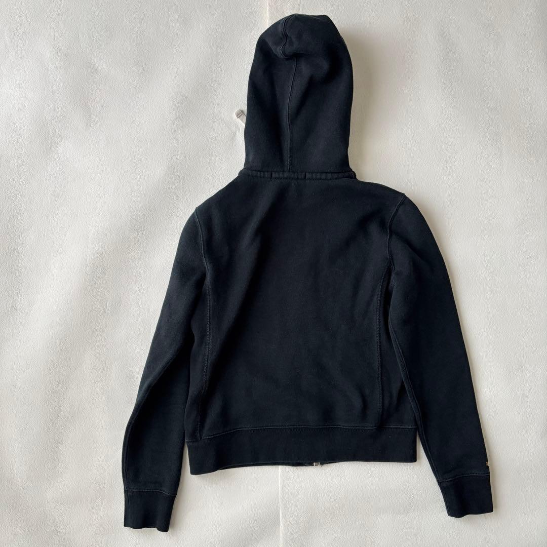 ラルフローレン　ビッグポニー　パーカー　裏起毛　ワッフル　刺繍入り　ブラック