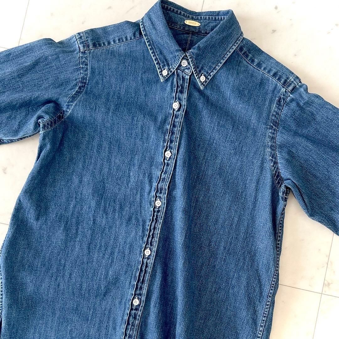 美品 MUSE ドゥーズィエムクラス コットン デニムシャツ ボタンダウン