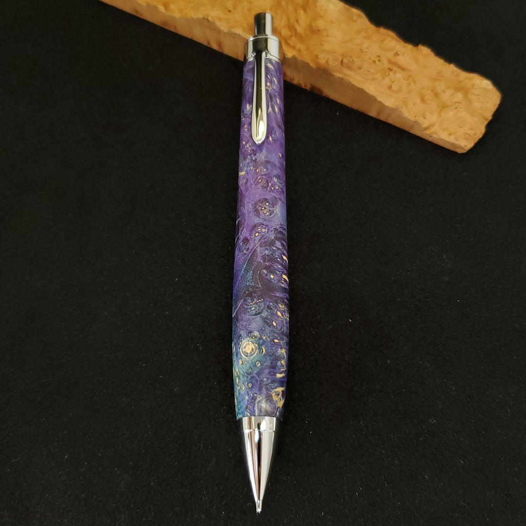 No.31ハンドメイド木軸シャーペンスタビライズドウッド