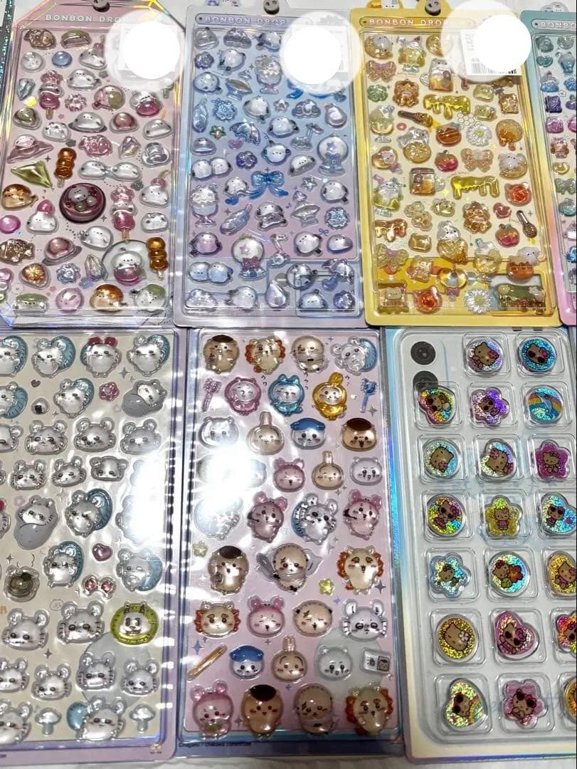 シール15種 まとめ売り（ちいかわ、キティ、シマエナガ、スティッチなど）