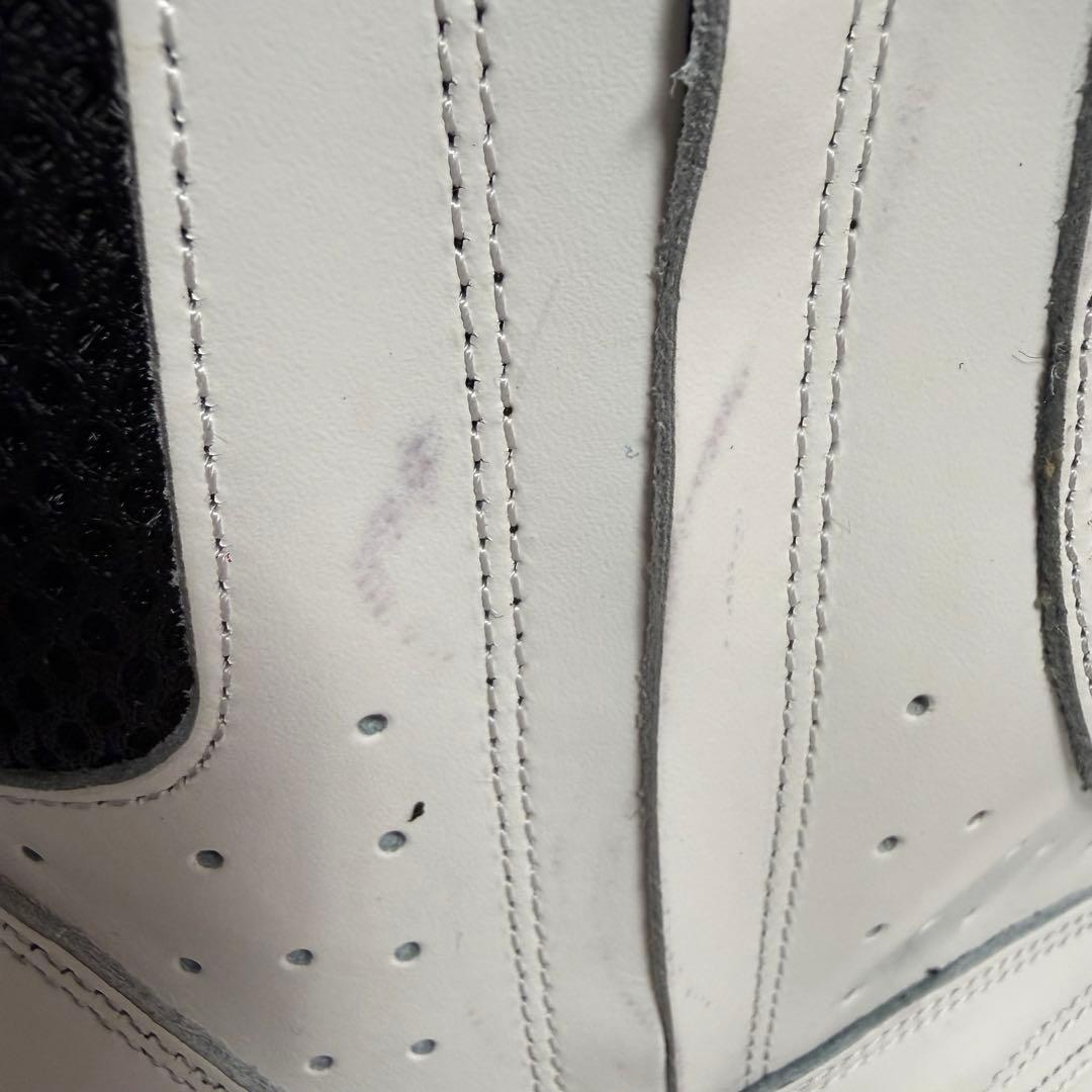 未使用品　シモン　WS33C付白革静電靴　おまけ付き踏抜き防止板入りインソール