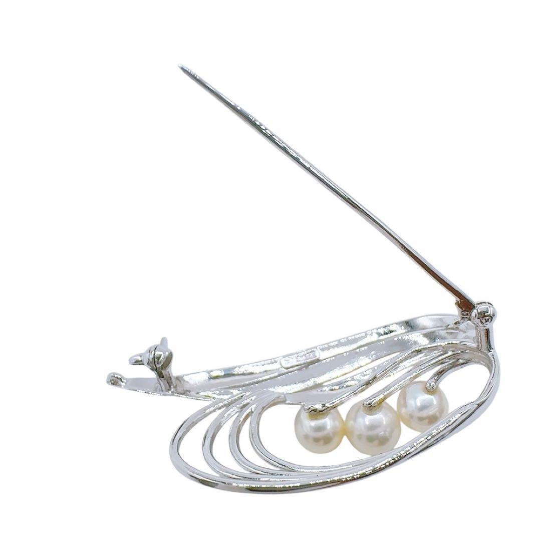 希少/未使用級✨タサキ ブローチ ピンバッチ パール 真珠 シルバー フォーマル