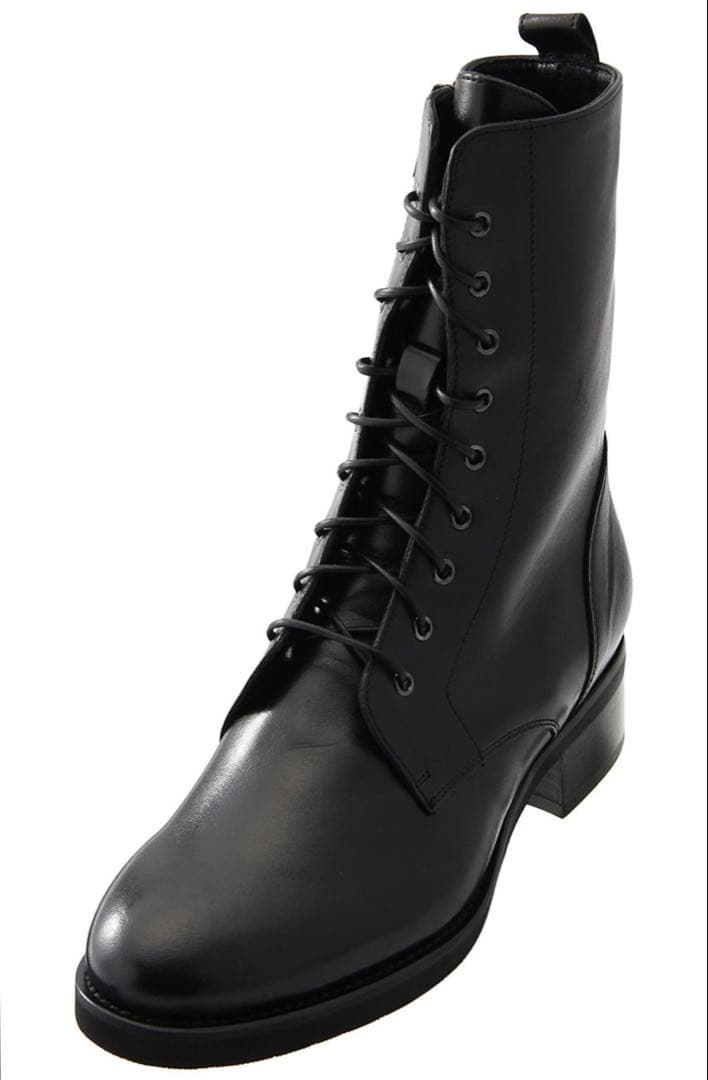リクエストお値下中　ルカグロッシ レースアップブーツ 黒 36 サイドジッブ