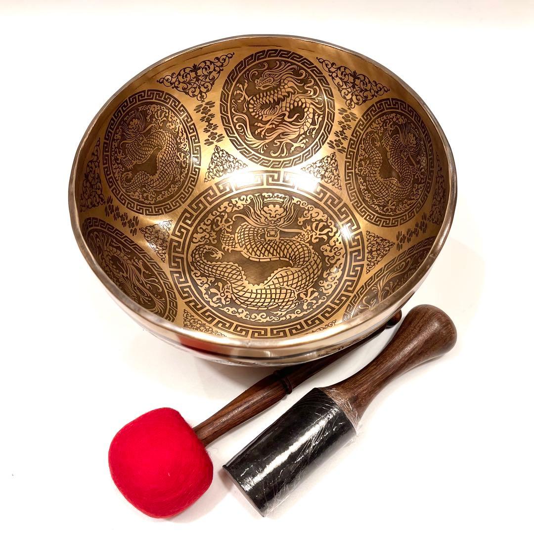 ファインアートボウル 龍 シンギングボウル 23cm E音