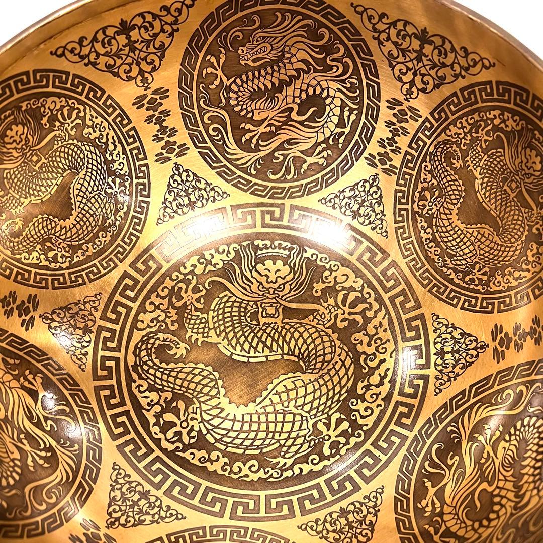ファインアートボウル 龍 シンギングボウル 23cm E音