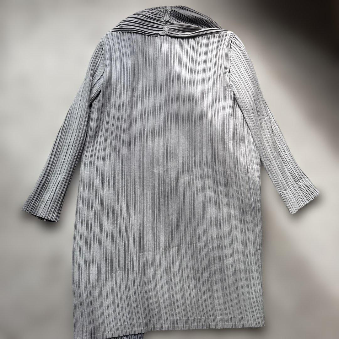 イッセイミヤケ プリーツプリーズ　ロングカーディガン